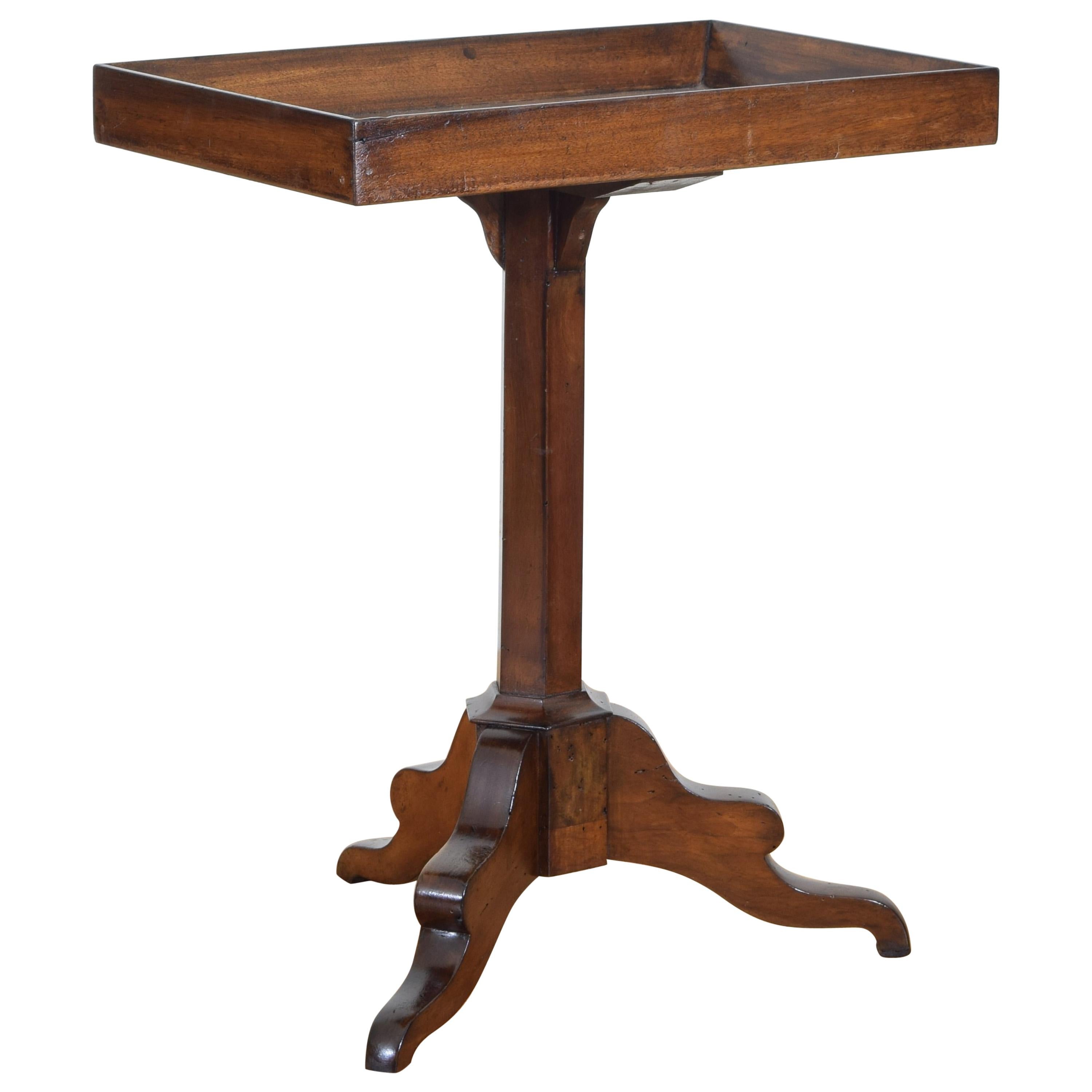 French Walnut Louis Philippe Period Tray Top Side Table, circa 1840