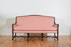 French Walnut LXIV/LXV Canape, Deep Seat, Os de Mouton, 18th Century