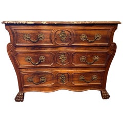 French Walnut Marble Topped Commode from Toulon French Walnut Marble Topped Commode from Toulon