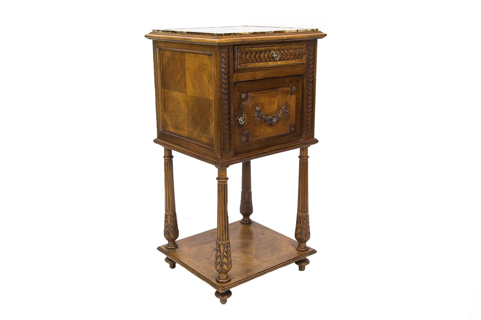 French Walnut Nightstand For Sale 4