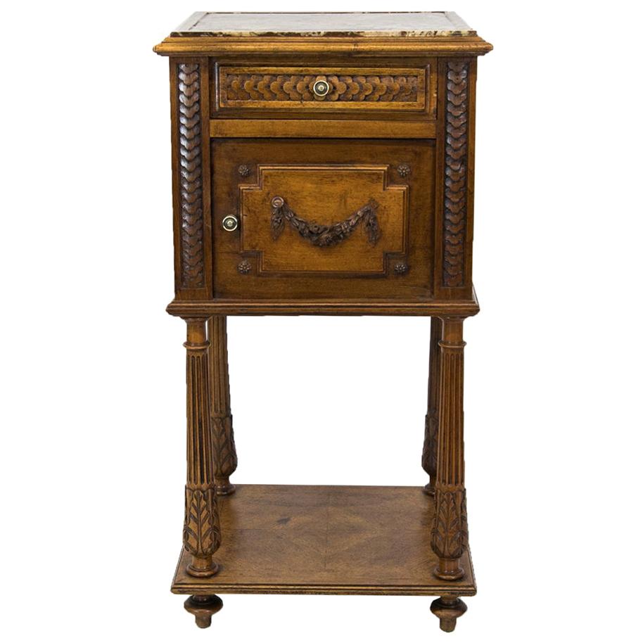 French Walnut Nightstand For Sale
