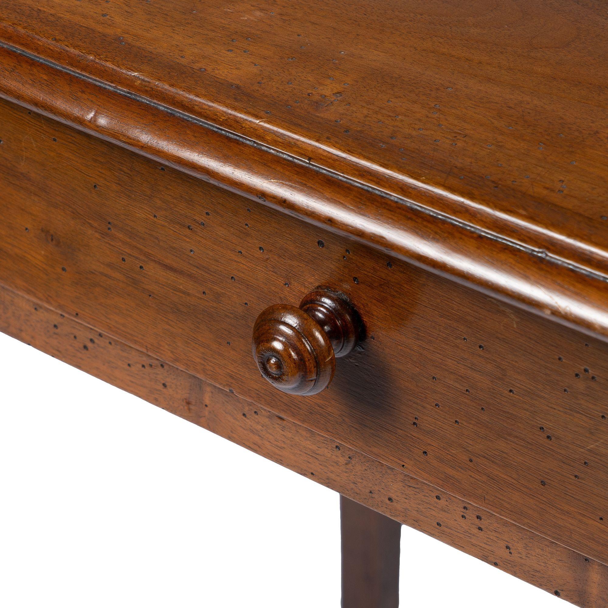 French Walnut One Drawer Table, 1800's 5