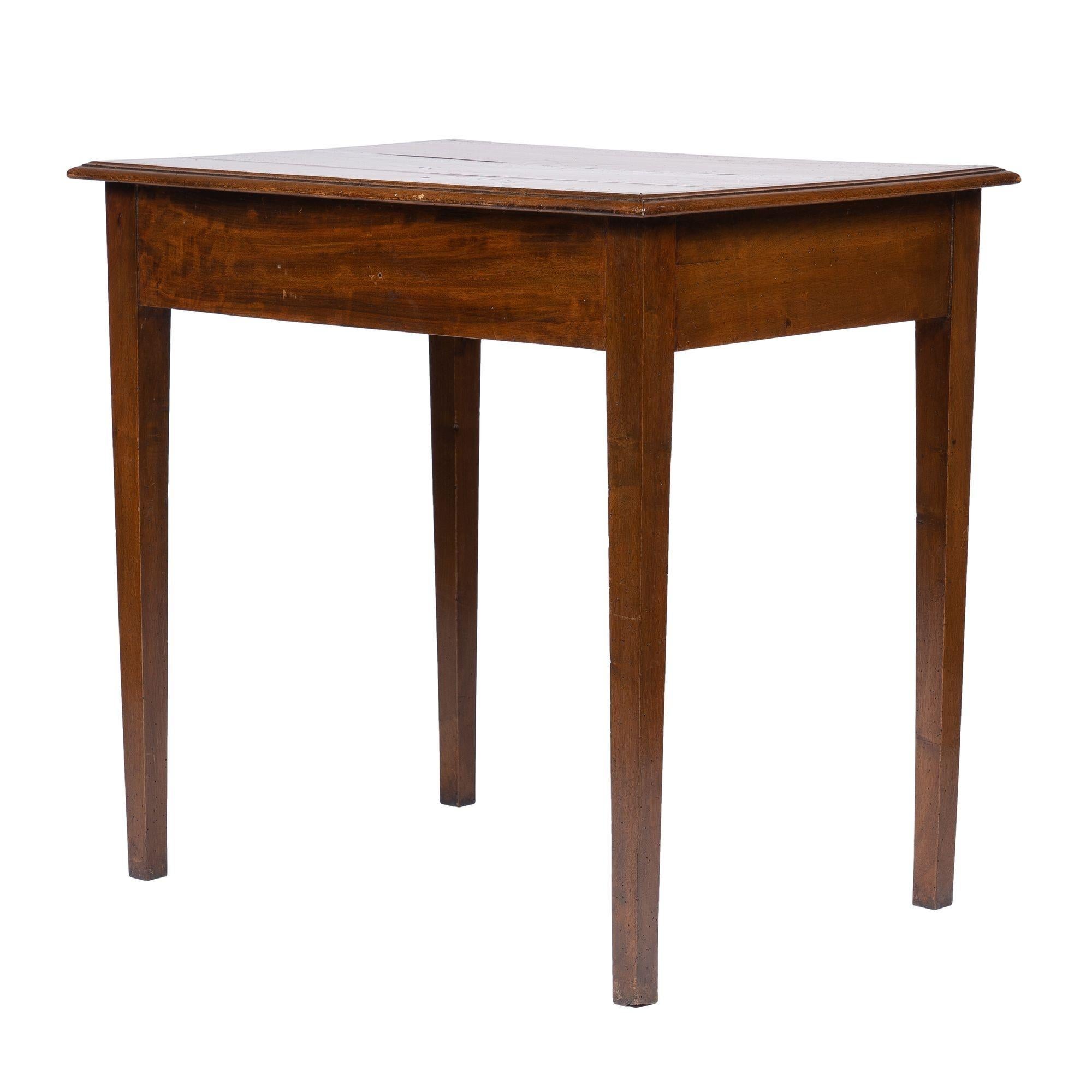 French Walnut One Drawer Table, 1800's 1
