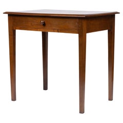 French Walnut One Drawer Table, 1800's
