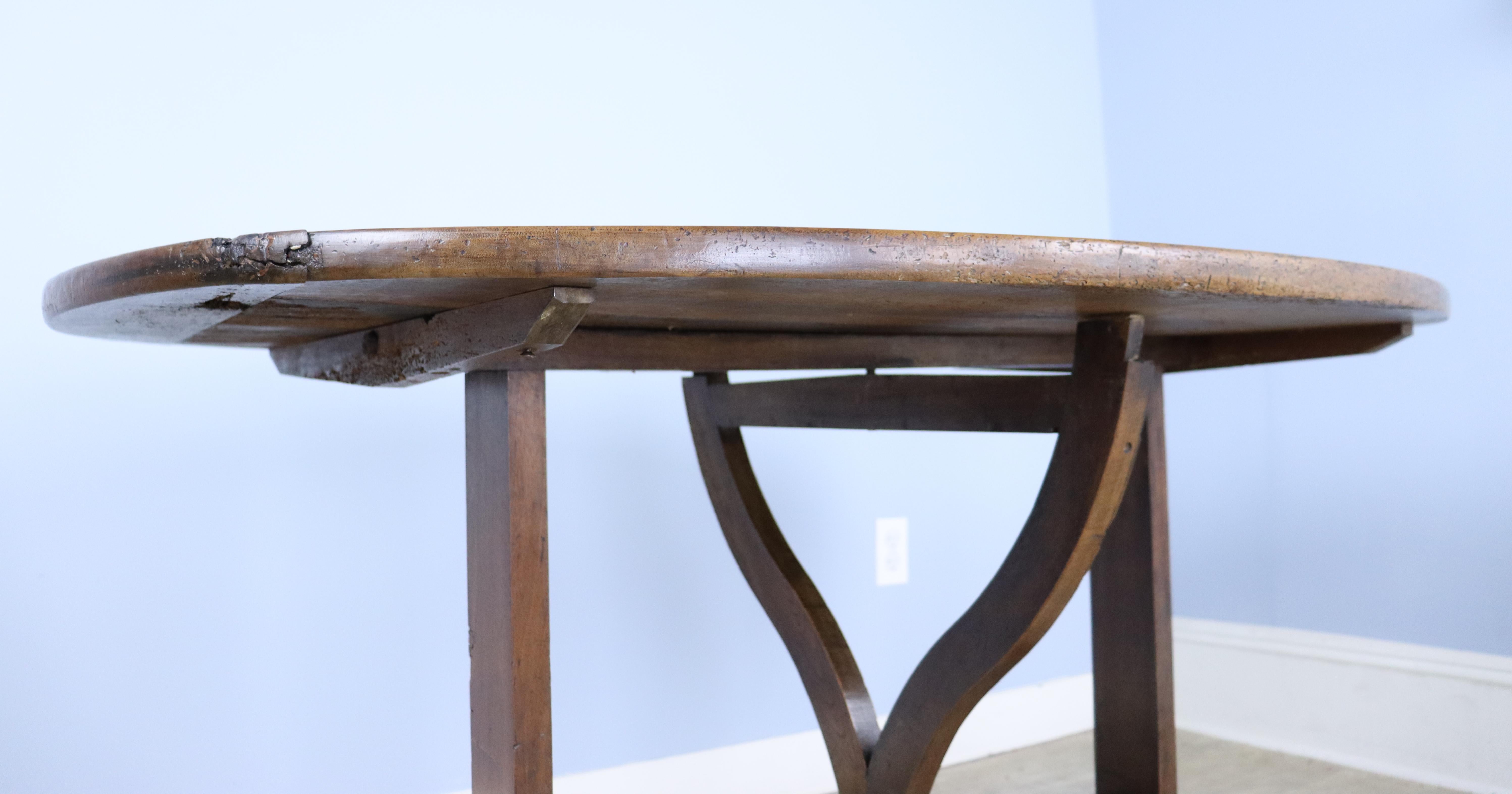 French Walnut Oval Wine Table 2