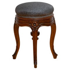 Antique French Walnut Piano Stool