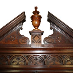 French Walnut Renaissance Revival Corner Cabinet, circa 1875