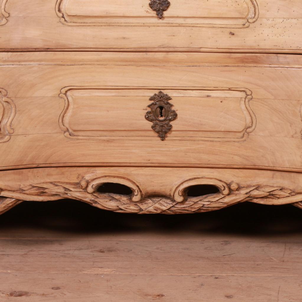 French Walnut Serpentine Commode For Sale 3