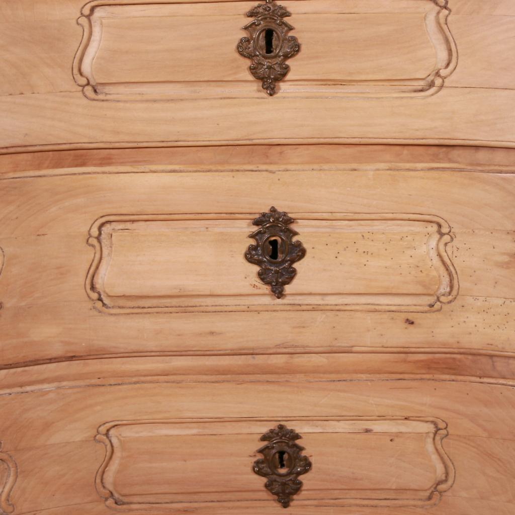 French Walnut Serpentine Commode For Sale 5