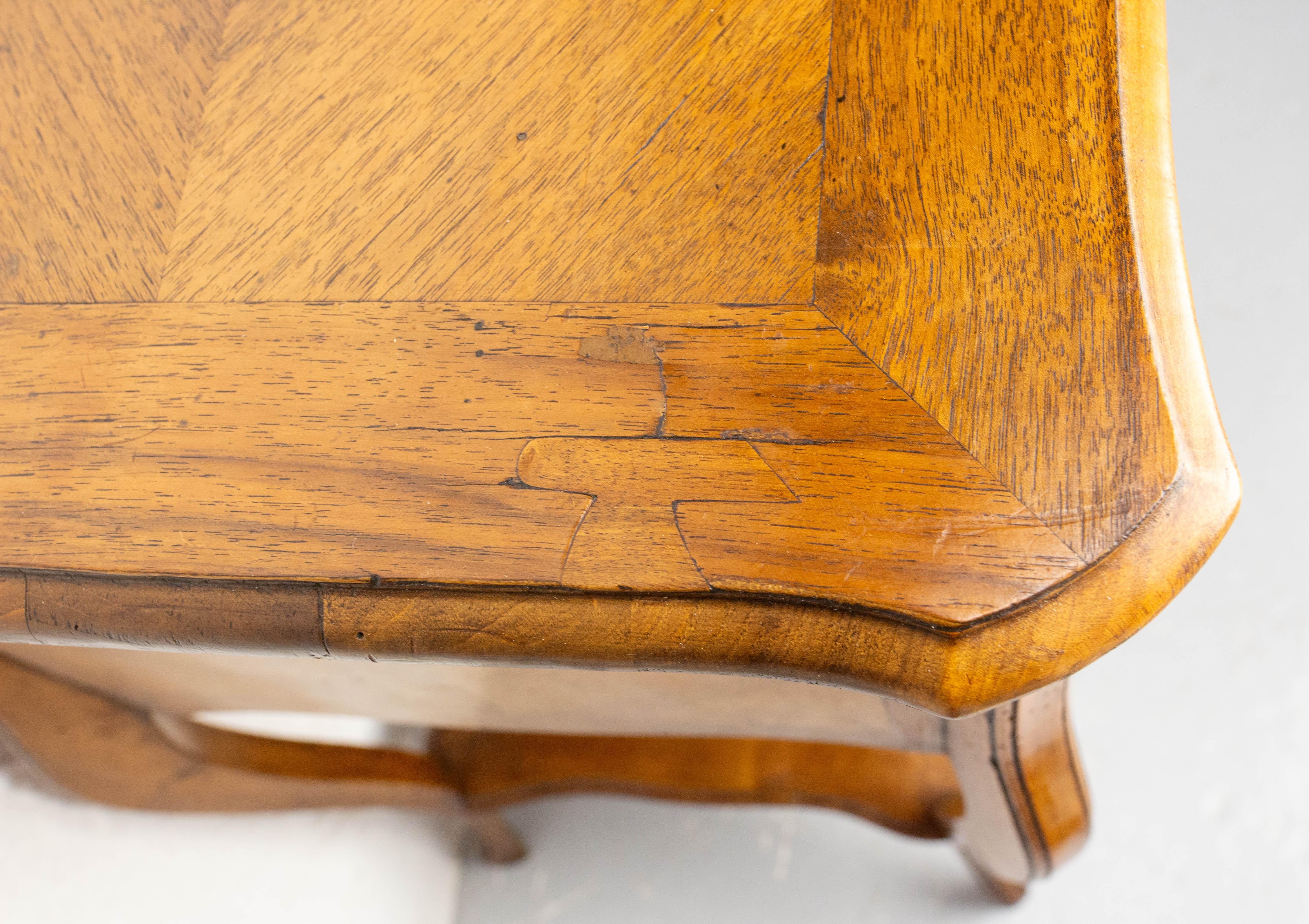 French Walnut Sewing Table in the Louis XV Style, circa 1900 For Sale 5