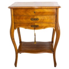 Antique French Walnut Sewing Table in the Louis XV Style, circa 1900