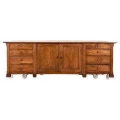 French Walnut Shop Counter or Kitchen Island