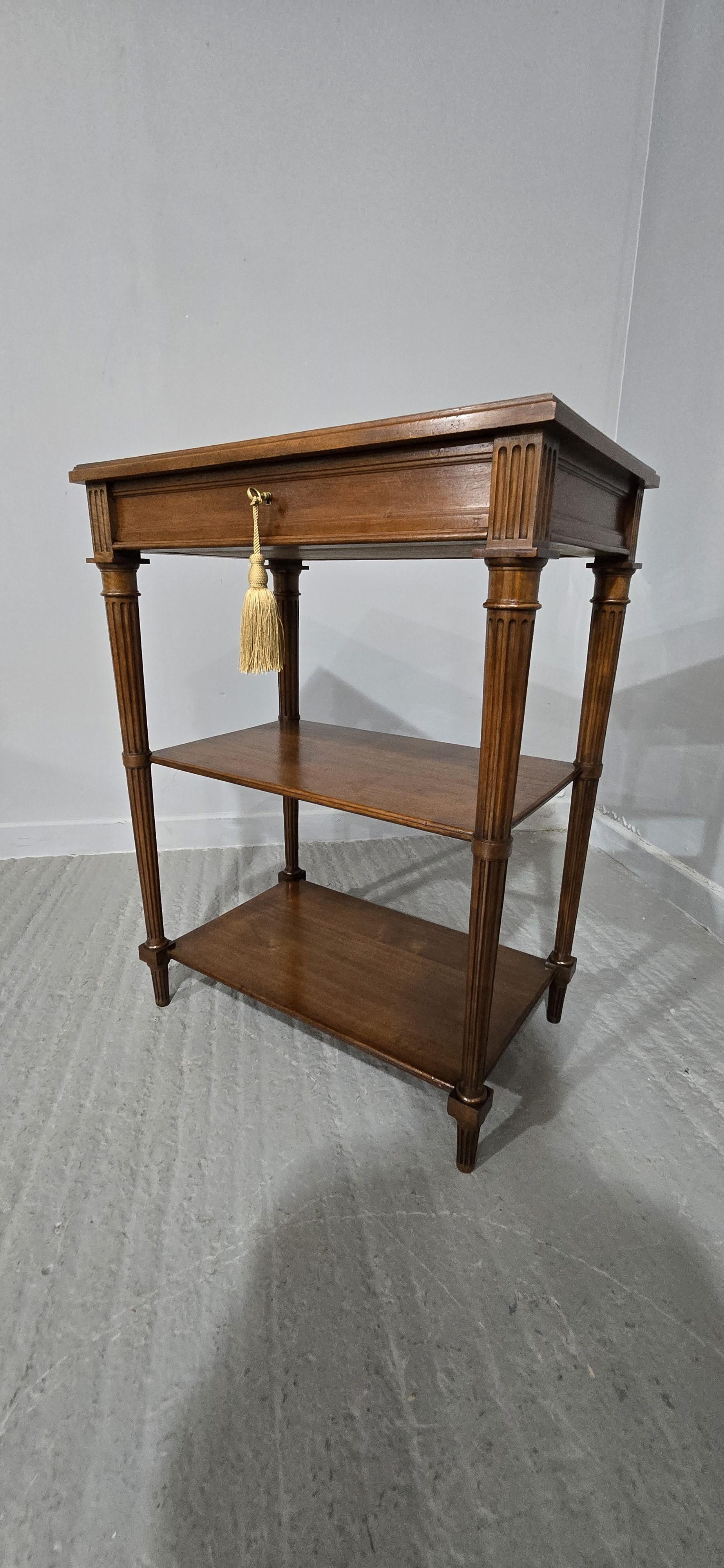 French Provincial French Walnut Side Table For Sale
