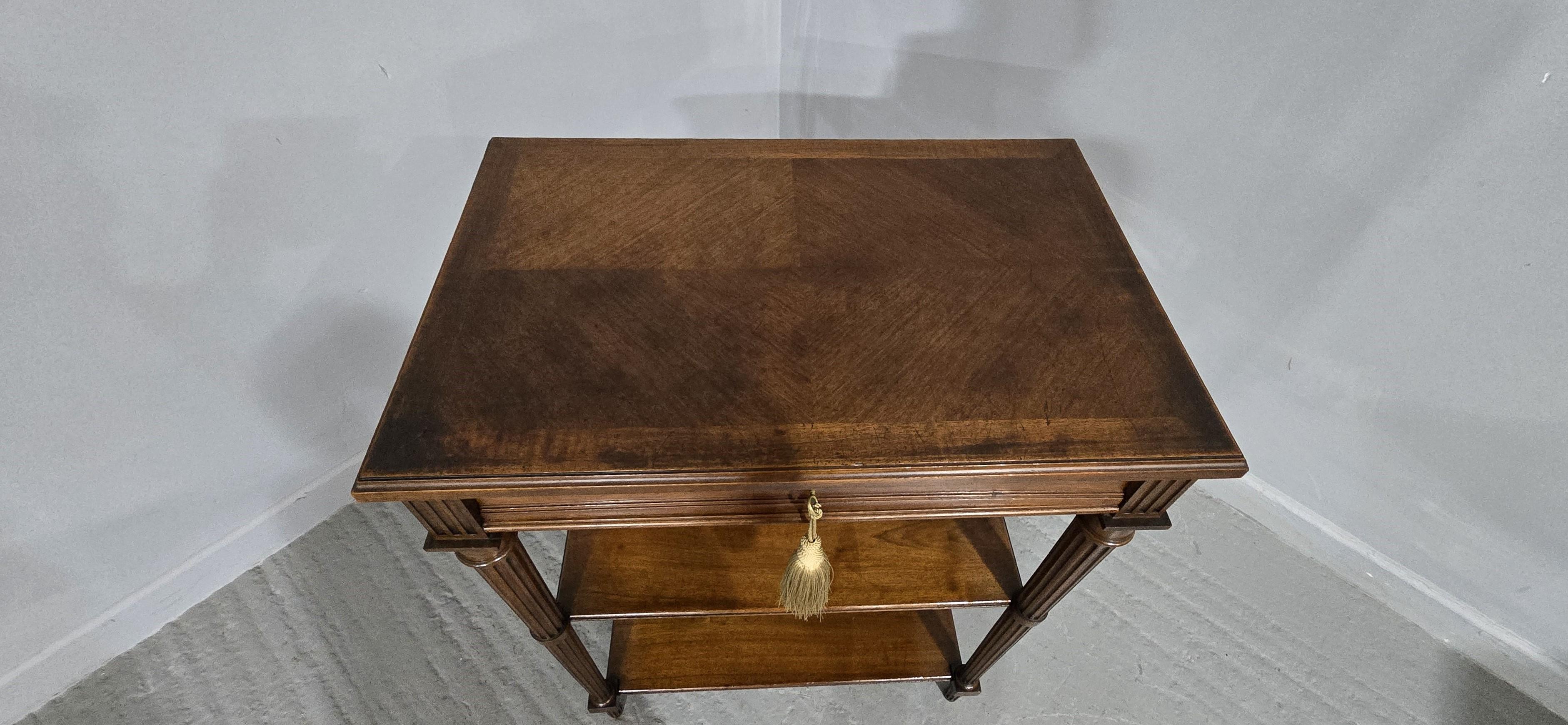 French Walnut Side Table For Sale 1