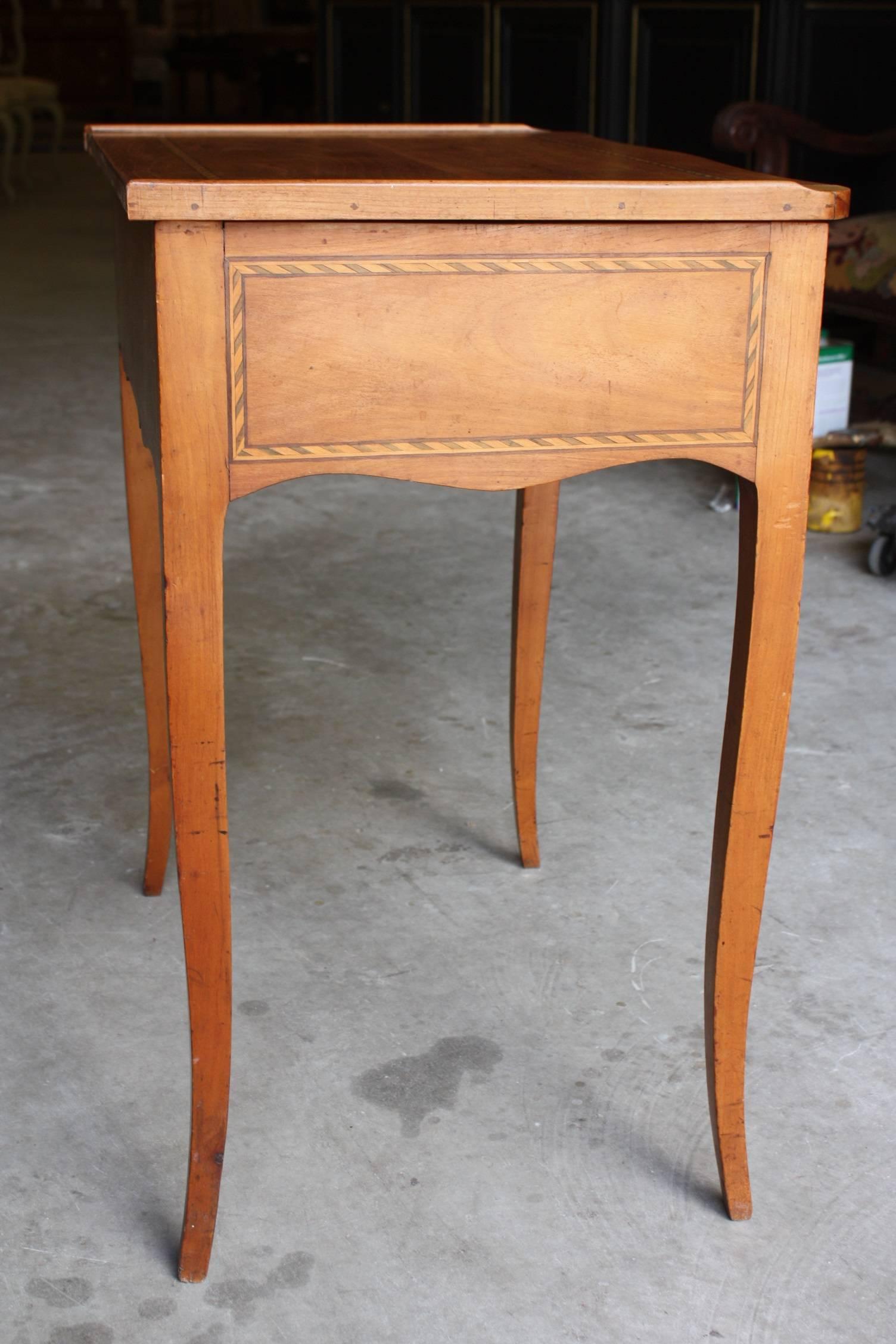 French Walnut Side Table or Small Desk 2