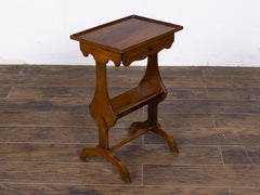 French Walnut Side Table or Work Table with Drawer, circa 1900