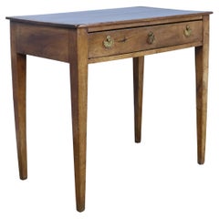 French Walnut Side Table with Decorative Escutcheons