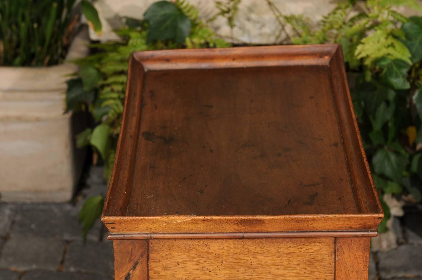 French Walnut Side Table with Tray Top, Drawer and Cabriole Legs, circa 1860 2