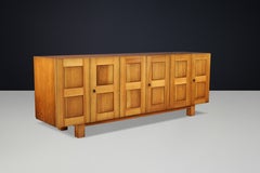 French Walnut Sideboard / Enfilade, Modernist Architectural Design, 1960s