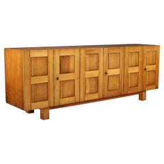 French Walnut Sideboard / Enfilade, Modernist Architectural Design, 1960s