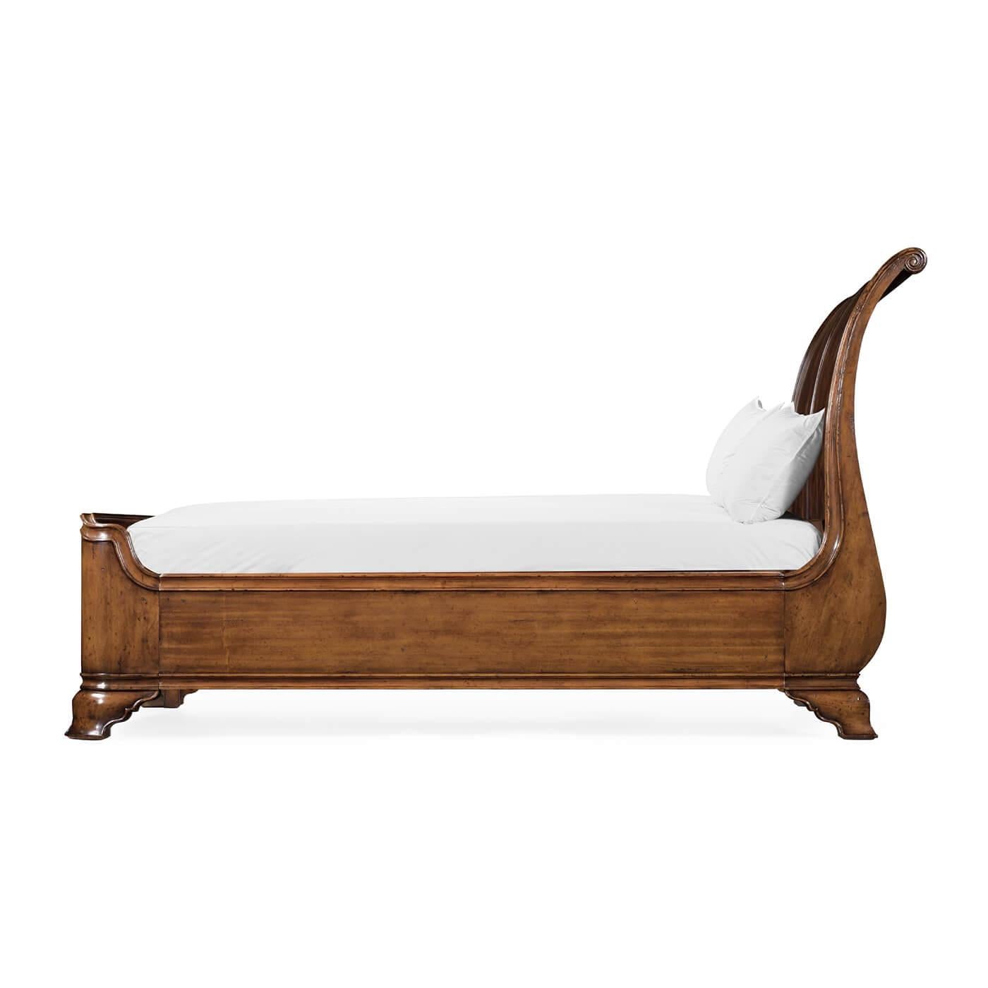 walnut sleigh beds