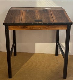 French walnut standing desk