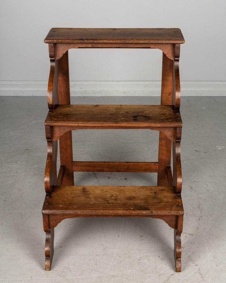 French Walnut Step Ladder at 1stDibs