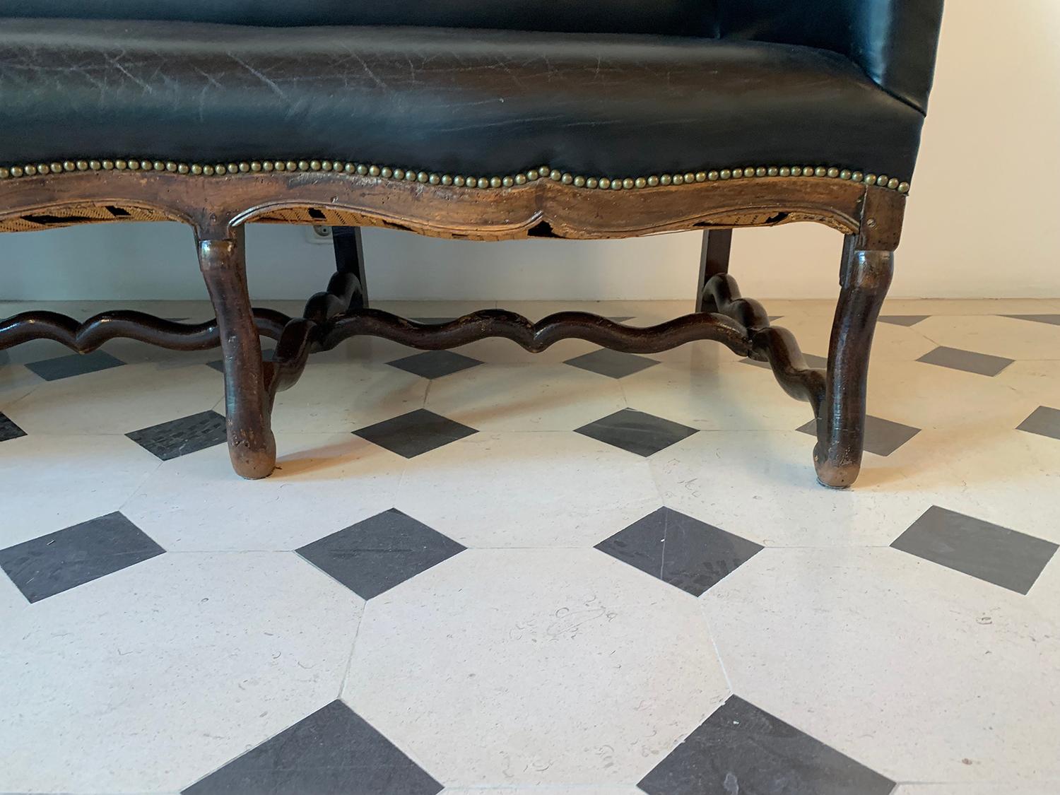 French Walnut Style Louis XIII Sofa For Sale 5