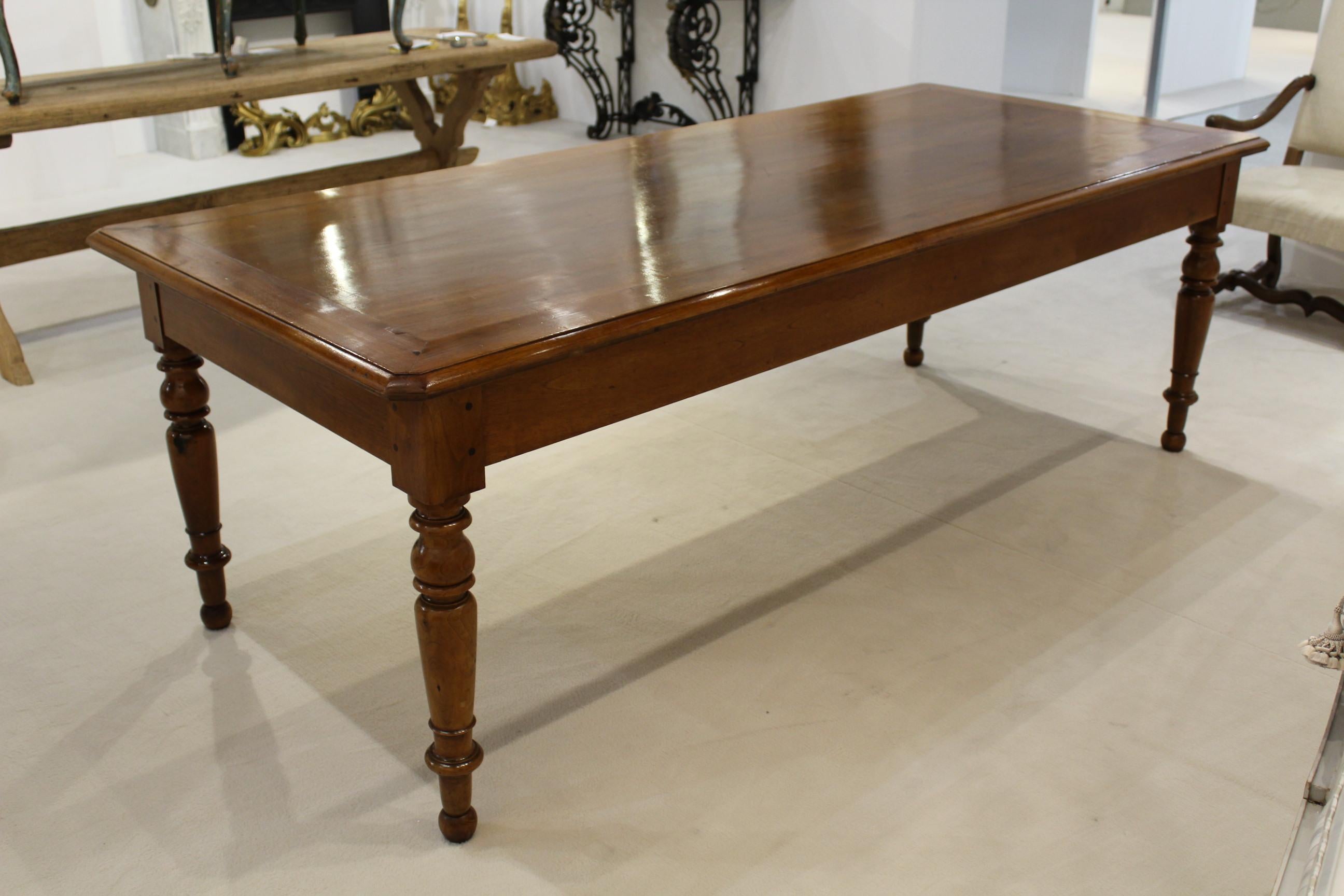 French Walnut Table with Drawers For Sale 3