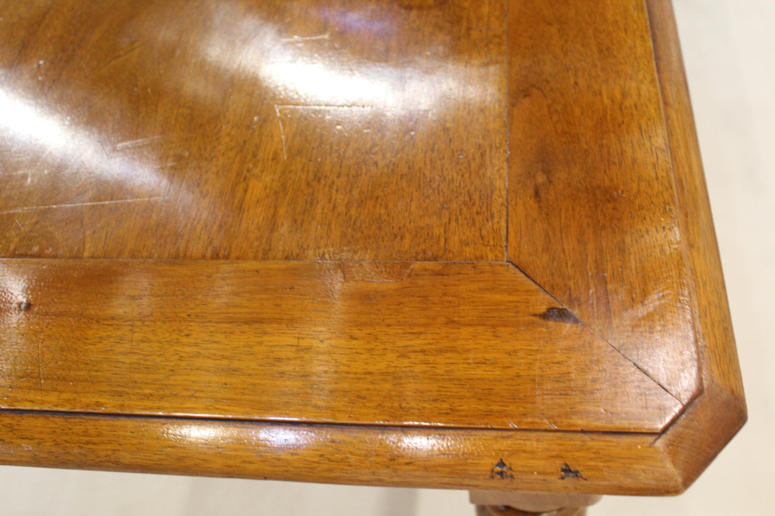 French Walnut Table with Drawers For Sale 5