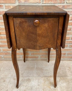French Walnut Table with Wings, 1900s