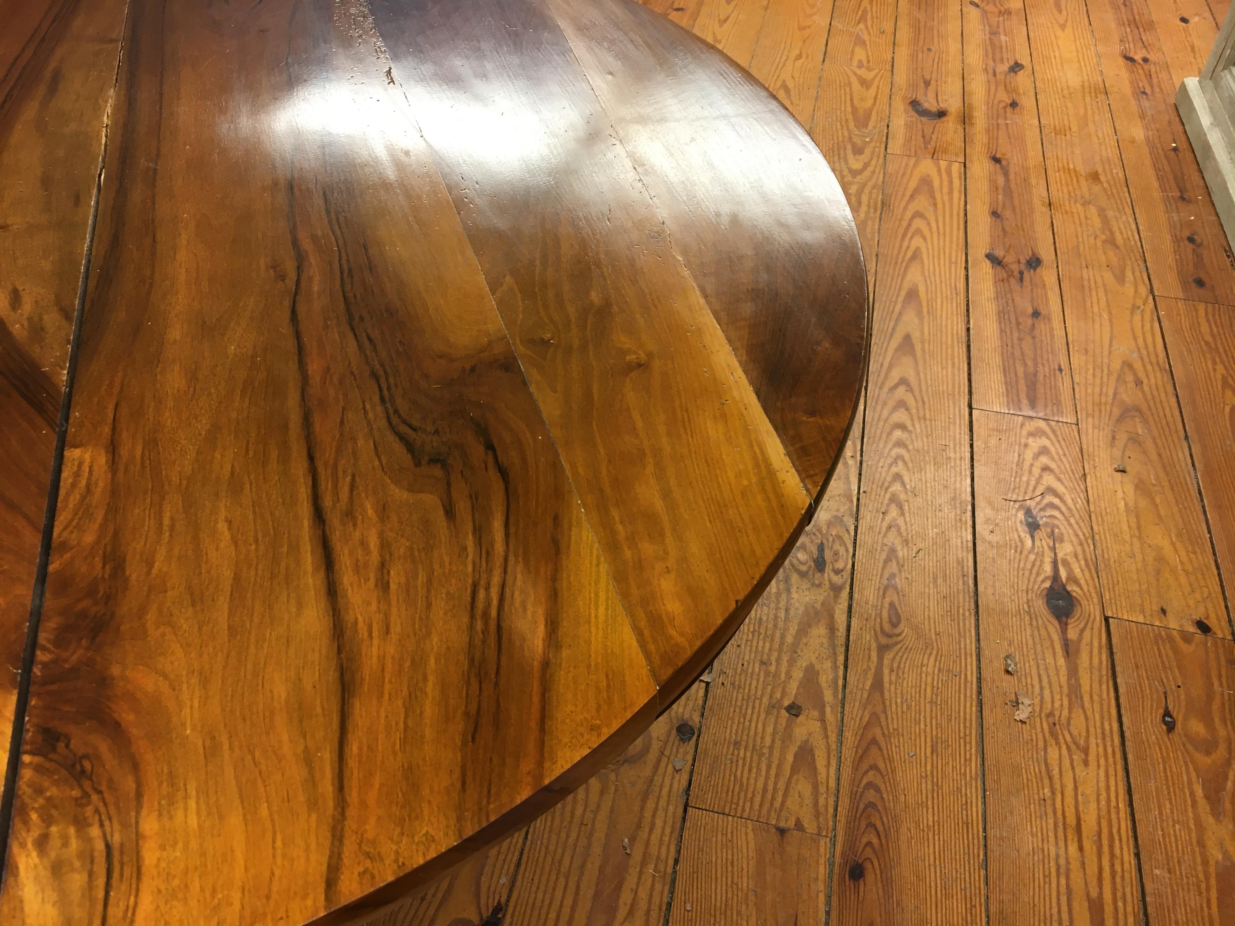 French Walnut Tilt Top Round Table 1