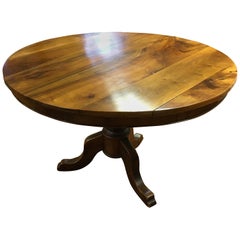French Walnut Tilt Top Round Table