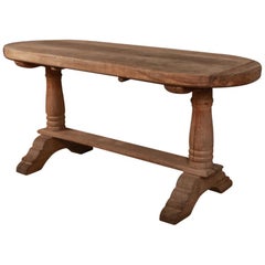 Antique French Walnut Trestle Table
