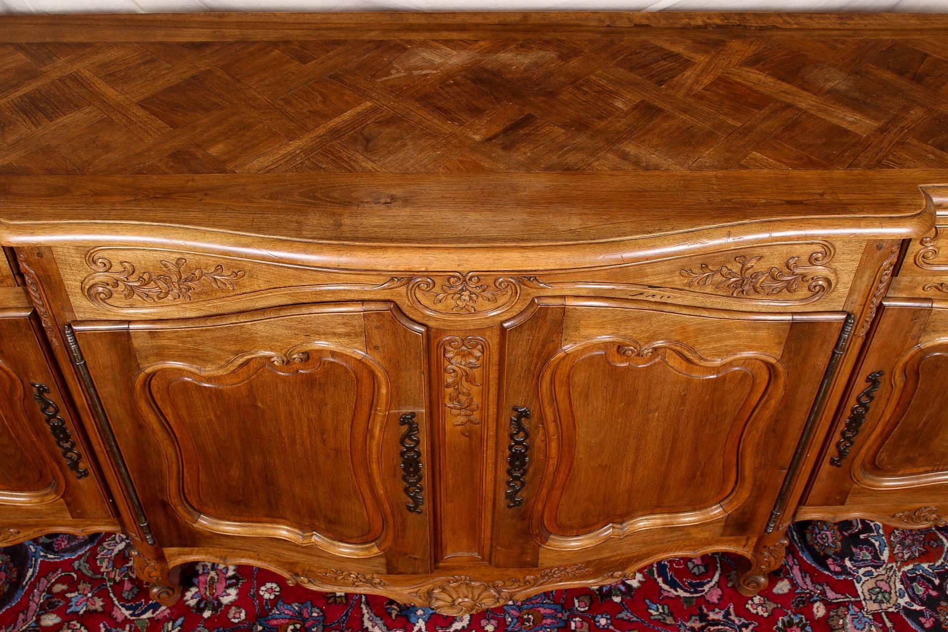 French Walnut Triple Enfilade For Sale 1