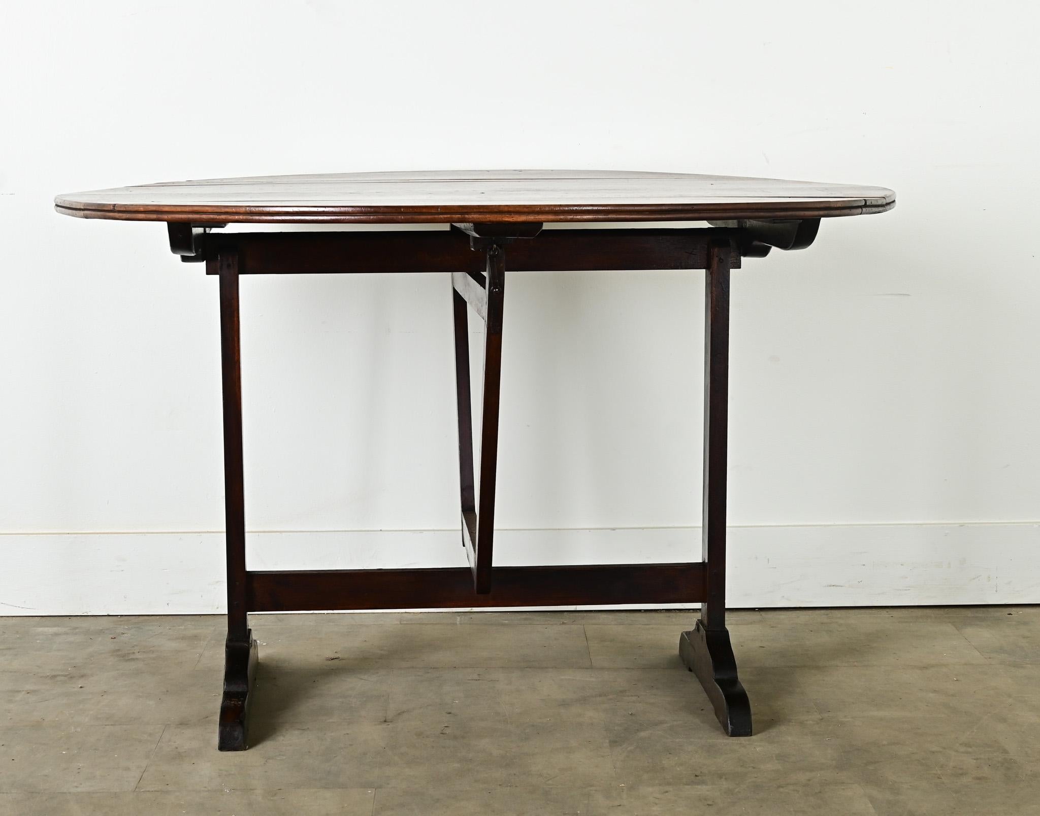 French Provincial French Walnut Wine Tasters Table