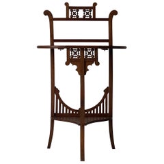 French Walnut Wood 2-tier Console Table, !950s, France