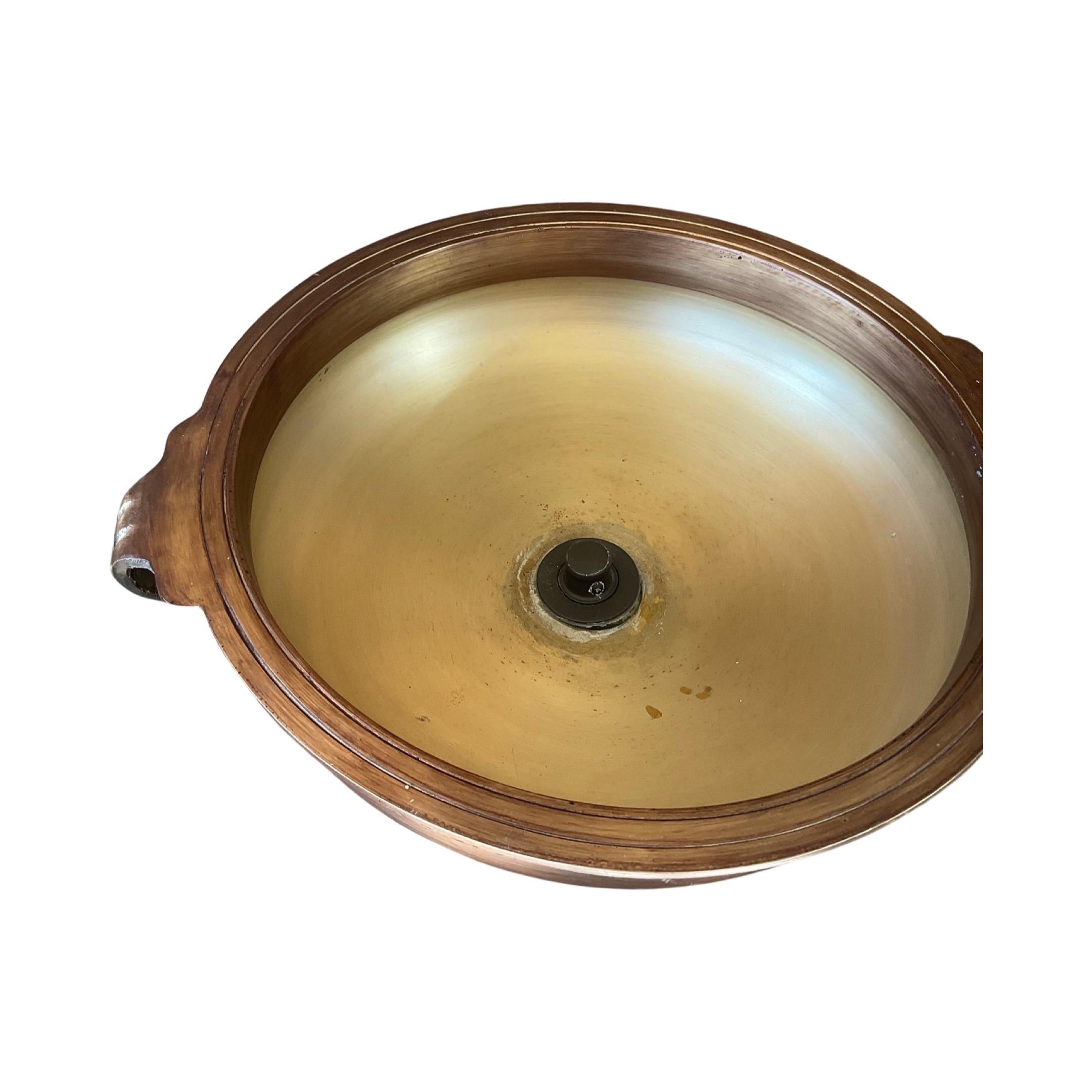 French Walnut Wood and Marble Sink For Sale 1