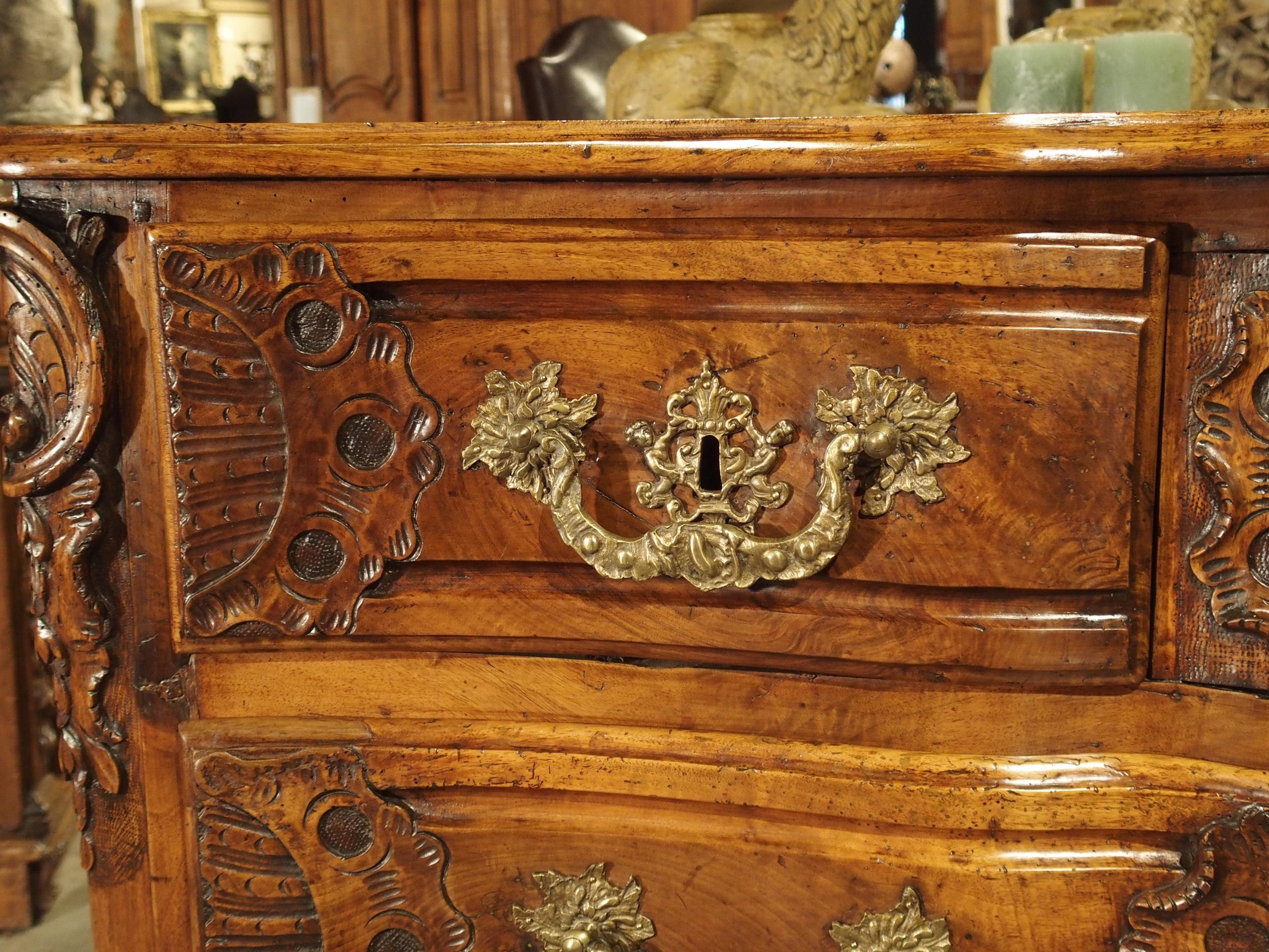 French Walnut Wood Commode from Lyon, circa 1750 11