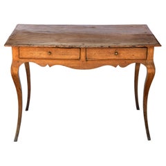 French Walnut Writing Table / 2 Drawers