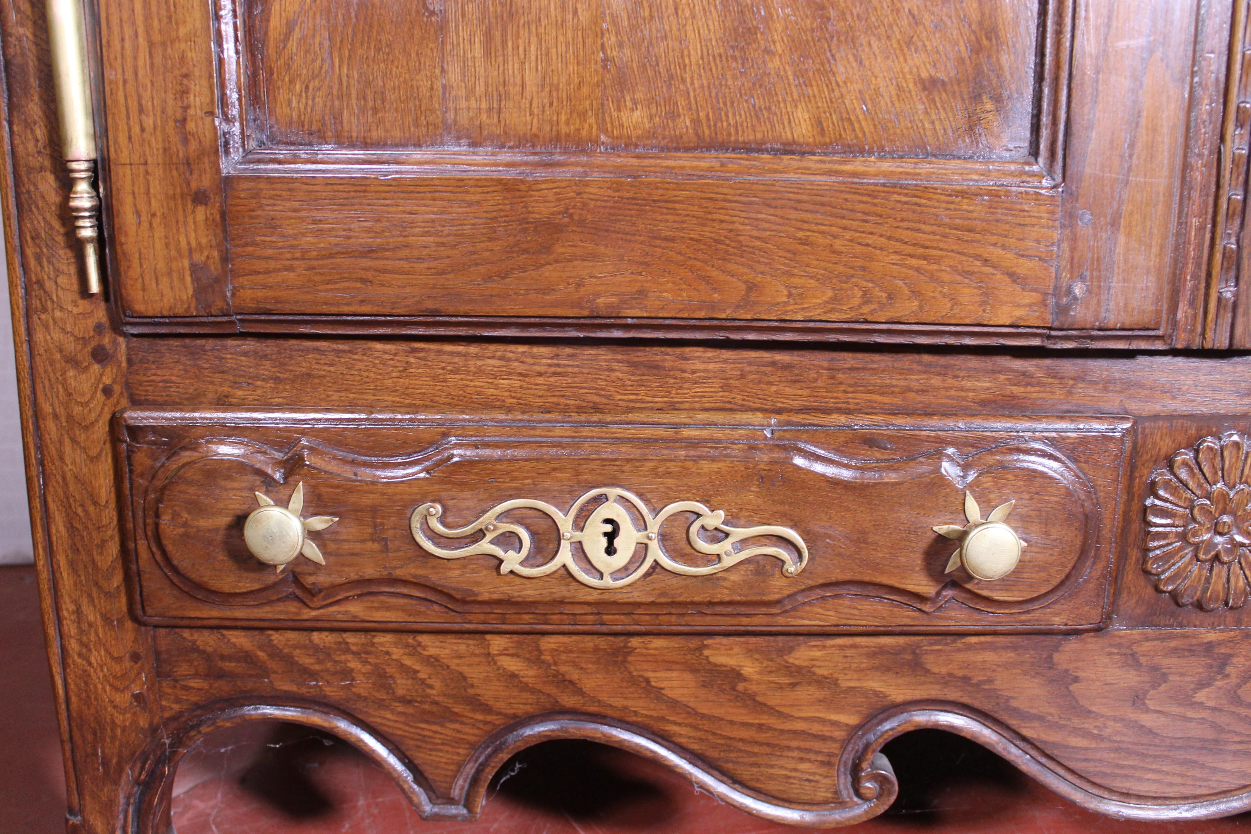 French Wardrobe 18th Century in Oak 2