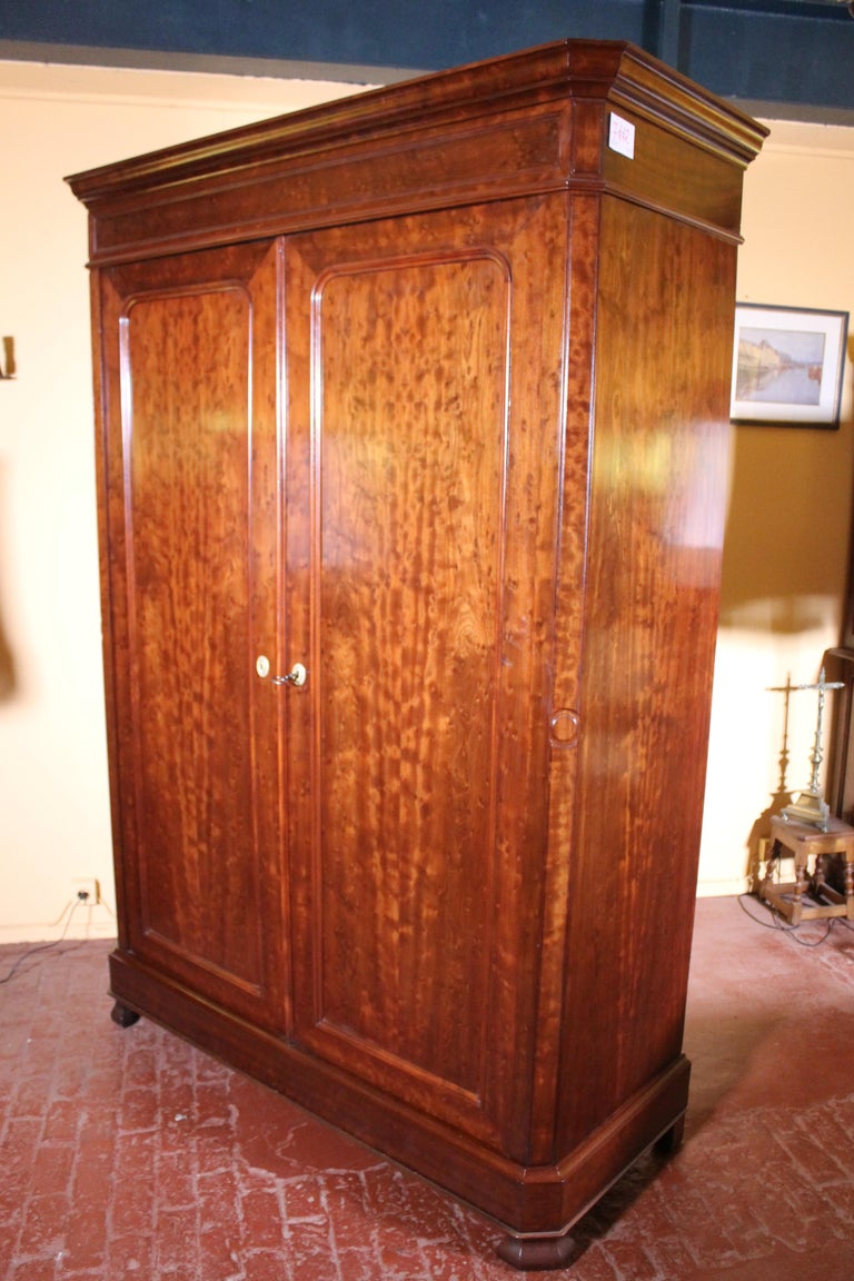 French Wardrobe 19th Century in Mahogany at 1stDibs