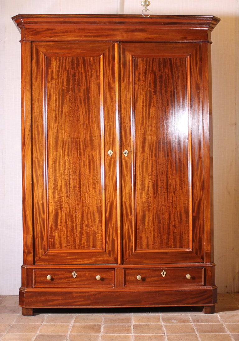 French Wardrobe 19 Century in Mahogany For Sale at 1stdibs