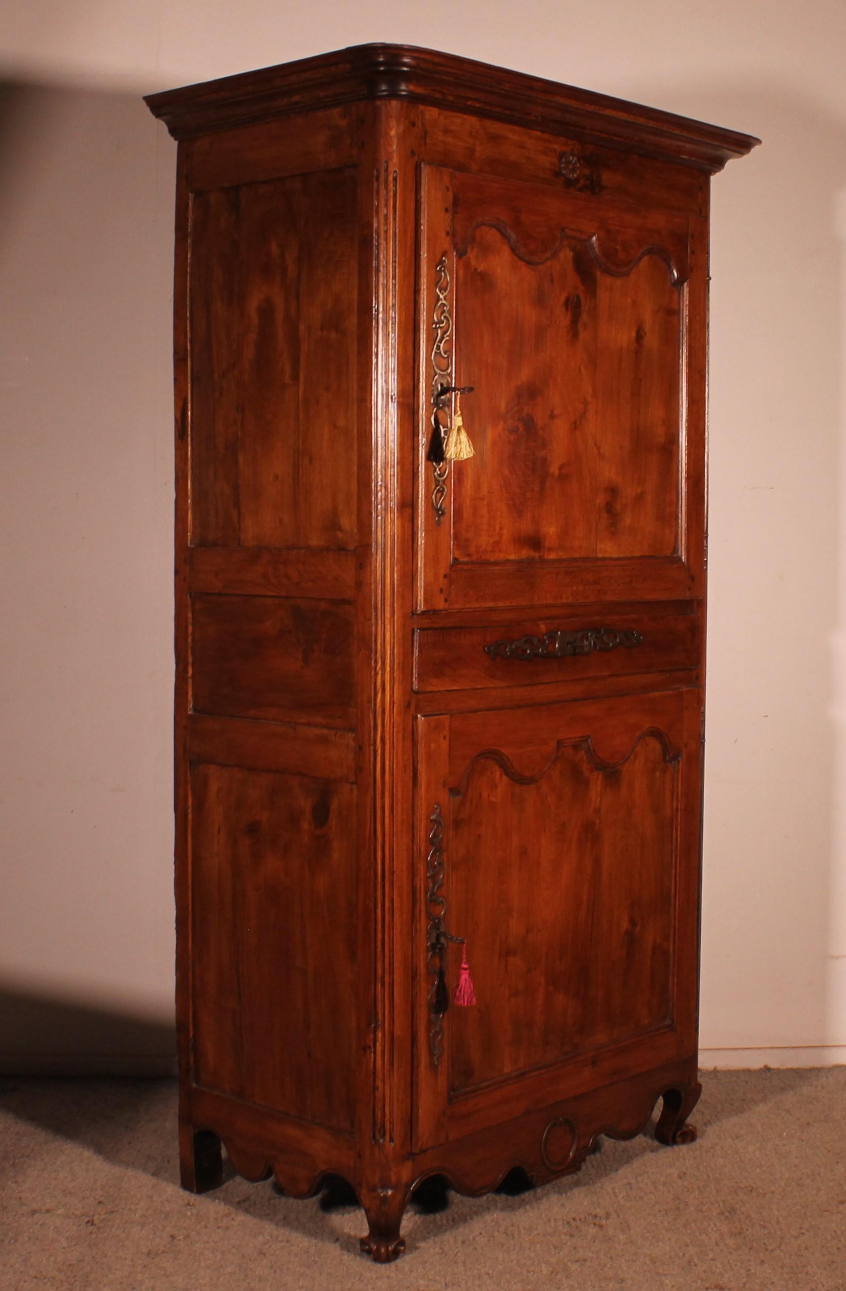 French Wardrobe In Cherry Wood - 18th Century For Sale 5