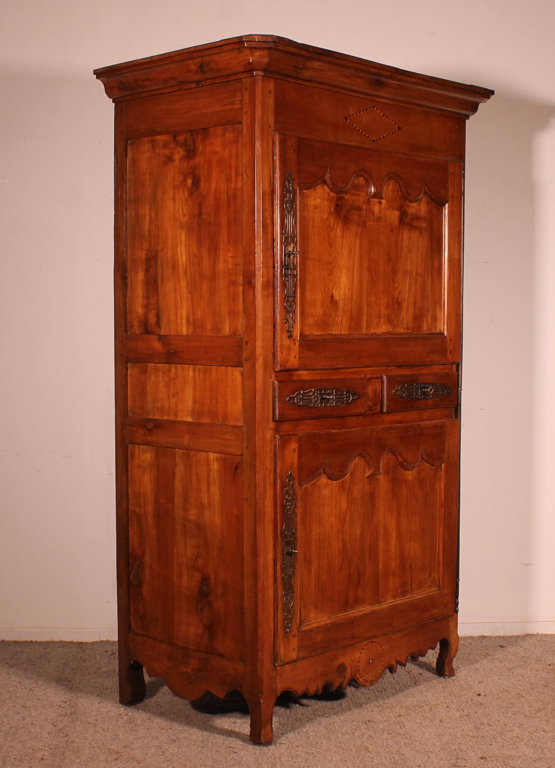 French Wardrobe In Cherry Wood - 18th Century For Sale 5