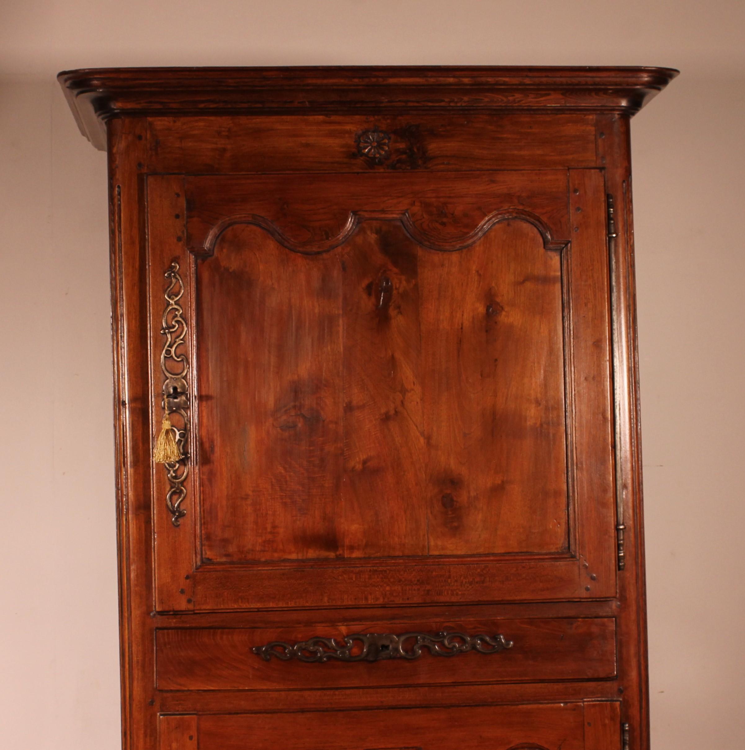 Louis XV French Wardrobe In Cherry Wood - 18th Century For Sale
