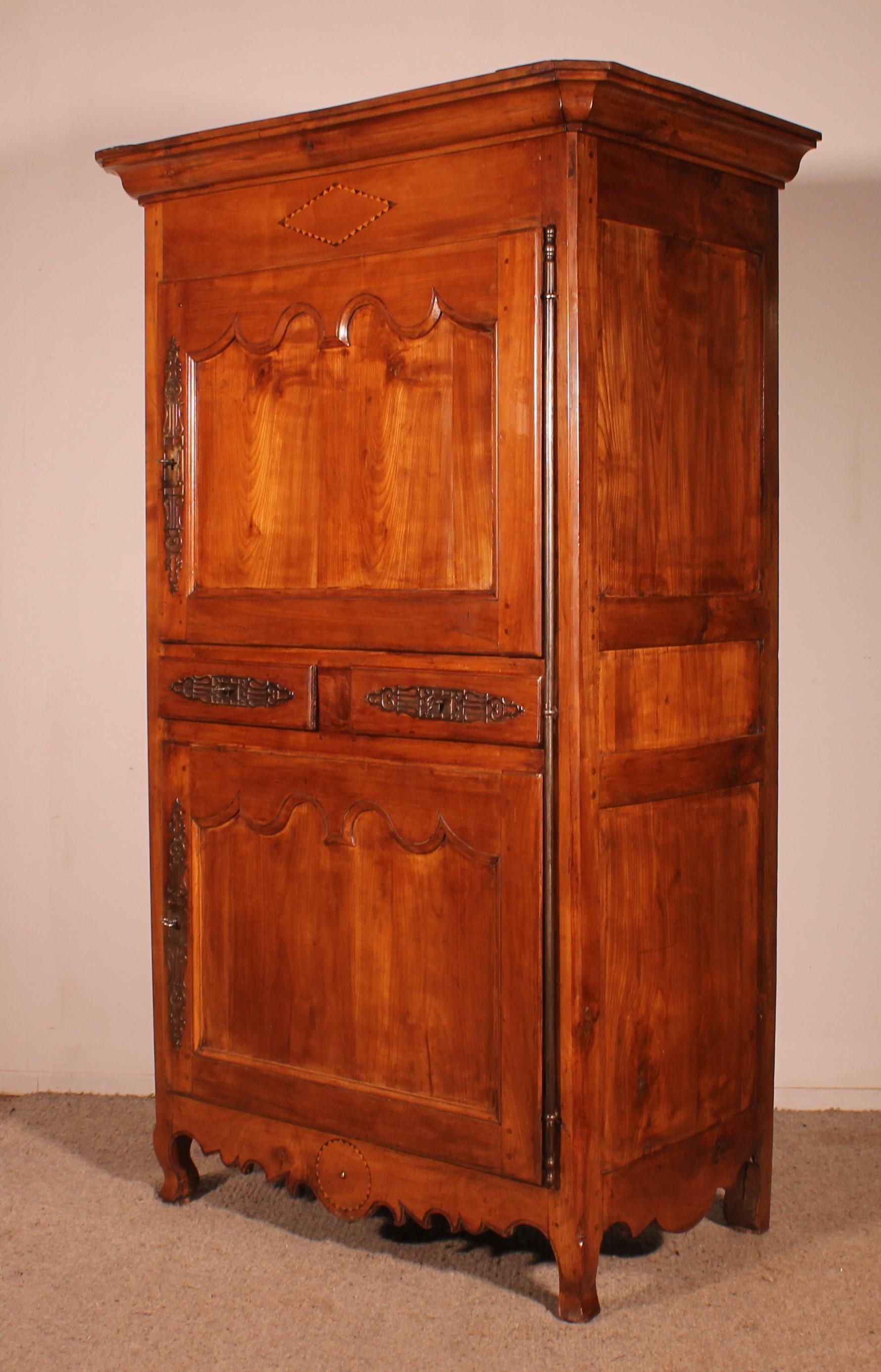 French Wardrobe In Cherry Wood - 18th Century For Sale 1