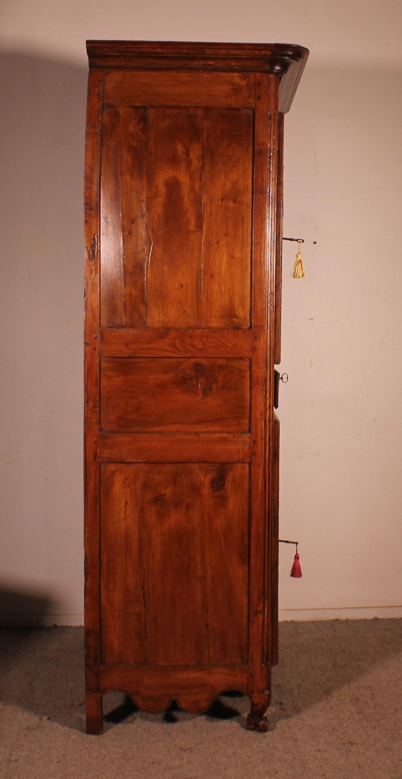 French Wardrobe In Cherry Wood - 18th Century For Sale 4