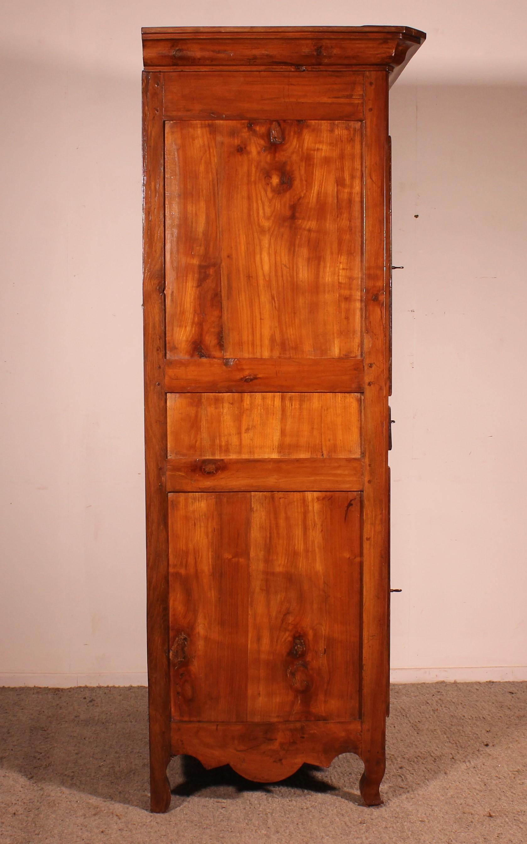 French Wardrobe In Cherry Wood - 18th Century For Sale 4