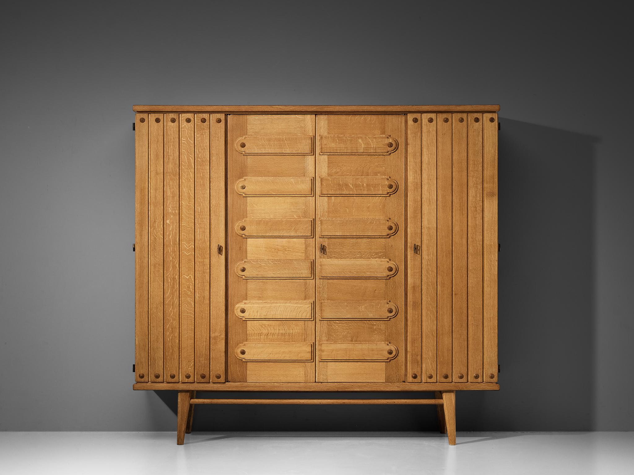 Mid-20th Century French Wardrobe in Oak  For Sale